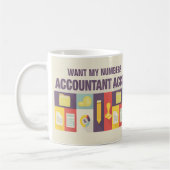 Funny Accountant Iconic Design Custom コーヒーマグカップ (左)