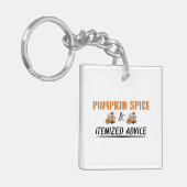 Funny Accountant - Pumpkin Spice & Itemized Advice キーホルダー (正面左)