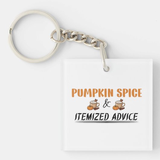 Funny Accountant - Pumpkin Spice & Itemized Advice キーホルダー (正面)