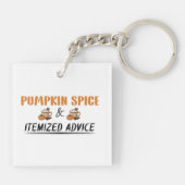 Funny Accountant - Pumpkin Spice & Itemized Advice キーホルダー (裏面)
