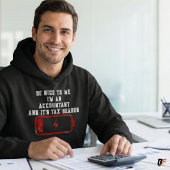 Funny Accountant Tax Season Low Battery Custom Nam パーカ