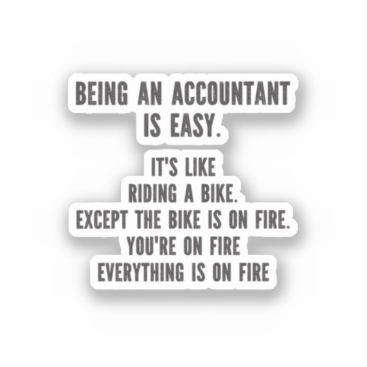 Funny Accountants - Being Accountant is Easy シール (正面)