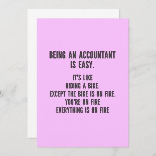 Funny Accountants - Being Accountant is Easy 案内状 (正面/裏面)