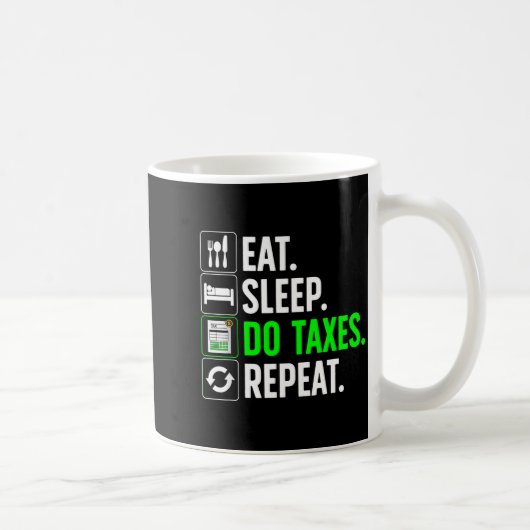 Funny Accounting Art For Men Women Spreadsheets Ac コーヒーマグカップ (右)