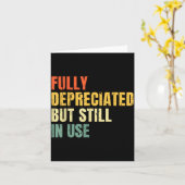 Funny Accounting Retro Fully Depreciated But Still カード (黄色い花)