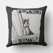 Funny Active Parkour Master Punk Kitty Design クッション (裏面)