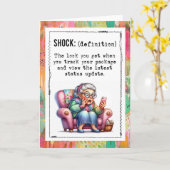 Funny Addicted To Online Shopping  カード (黄色い花)