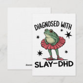 Funny ADHD Frog Neurodivergent Meme Y2K Frogcore  招待状 (正面/裏面)