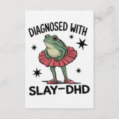 Funny ADHD Frog Neurodivergent Meme Y2K Frogcore  招待状 (正面)