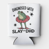 Funny ADHD Frog Neurodivergent Meme Y2K Frogcore  缶クーラー (正面)