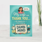 Funny Admin Pro Day Appreciation From the Wife カード (正面)