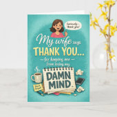 Funny Admin Pro Day Appreciation From the Wife カード (黄色い花)