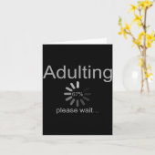 Funny Adult 18th Birthday Fun 67 Loading Meme Girl カード (黄色い花)