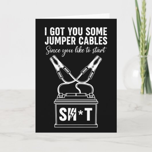 Funny Adult Humor Got You Some Jumper Cables Since カード (正面)