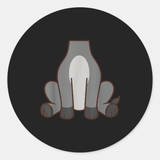 Funny Adult Kids Men Women Costume  ラウンドシール (正面)