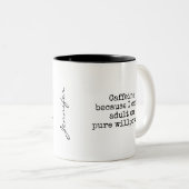 Funny Adulting Coffee Mug Gift ツートーンマグカップ (正面右)