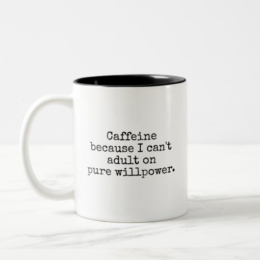 Funny Adulting Coffee Mug Gift ツートーンマグカップ (左)