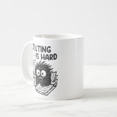 Funny Adulting Mug – Adulting Is Hard, Bills Save  コーヒーマグカップ (正面左)