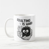 Funny Adulting Mug – Adulting Is Hard, Bills Save  コーヒーマグカップ (左)