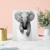 Funny Aesthetic Baby Elephant ToiletPaper Wildlife アクリルサイン (ウェディング)