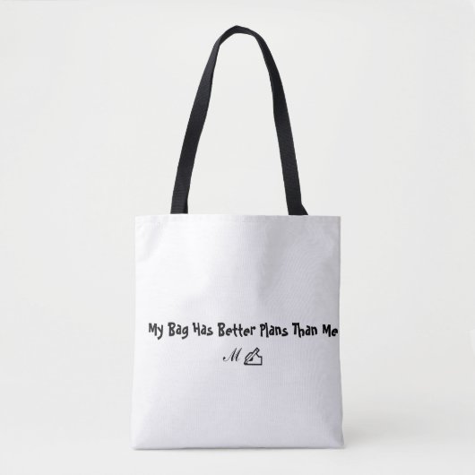 Funny & Aesthetic Quote Tote Bag トートバッグ (正面)