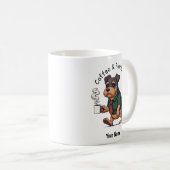 Funny  Affenpinscher Dog Business Suit Coffee  コーヒーマグカップ (正面右)
