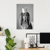 Funny Afghan Hound Bathroom Print, Toilet Paper ポスター (ホームオフィス)