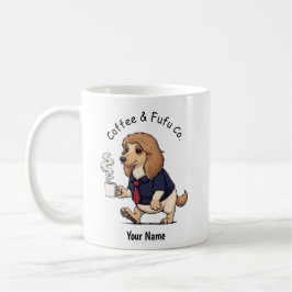 Funny Afghan Hound Dog Business Suit Coffee コーヒーマグカップ