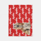 Funny Afghan Hound Dog Name Patterned Christmas フリースブランケット (正面)