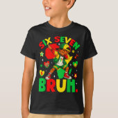 Funny African Black Dabbing Bruh Seven History Ame Tシャツ (正面)
