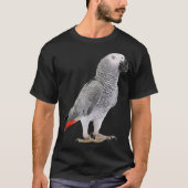 Funny African Grey Parrot Bird  Womens Mens Kids Tシャツ (正面)