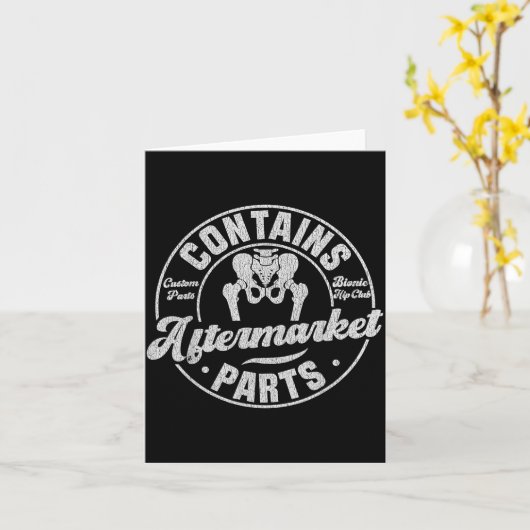 Funny After Hip Surgery Recovery Bionic Hip Replac カード (黄色い花)