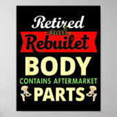 Funny After Hip Surgery Recovery Bionic Hip Replac ポスター (正面)