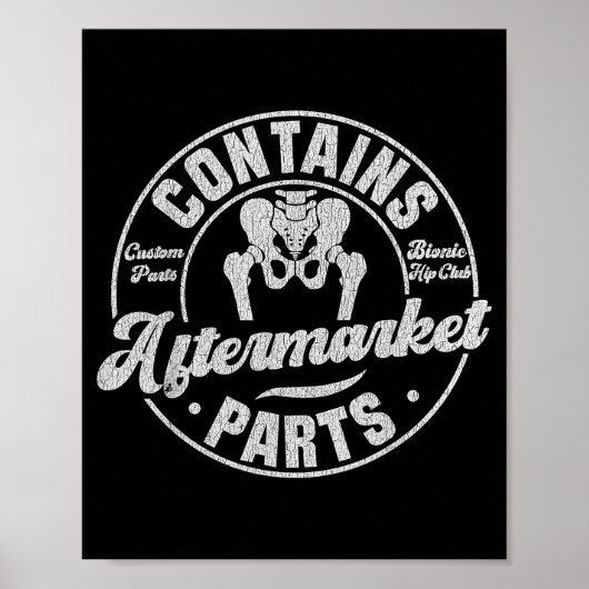 Funny After Hip Surgery Recovery Bionic Hip Replac ポスター (正面)