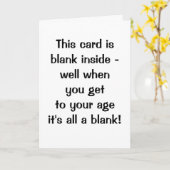 Funny Age Blank Happy Birthday Card カード (黄色い花)