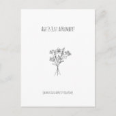 Funny Age Joke Flowers Happy Birthday Card ポストカード (正面)