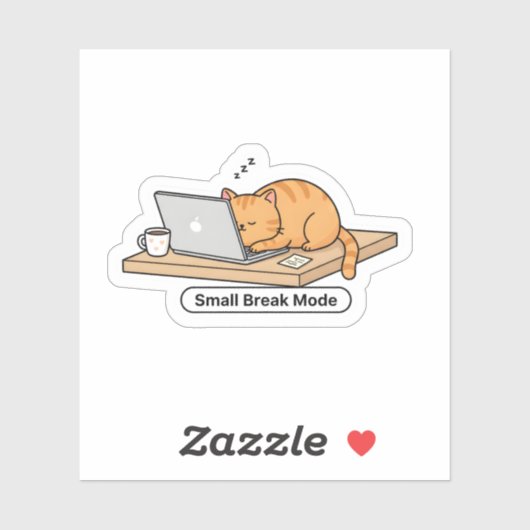 Funny AI Cat Meme – “Hold On, Let Me Ask My AI” シール (シート)