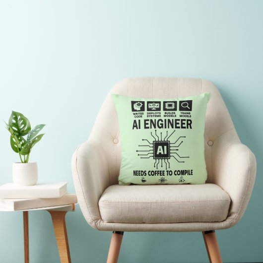 Funny AI Engineer Coding Programmer Developer Tech クッション (椅子)
