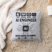 Funny AI Engineer Coding Programmer Developer Tech クッション (ブランケット)