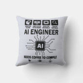 Funny AI Engineer Coding Programmer Developer Tech クッション (裏面)