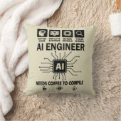Funny AI Engineer Coding Programmer Developer Tech クッション (ブランケット)