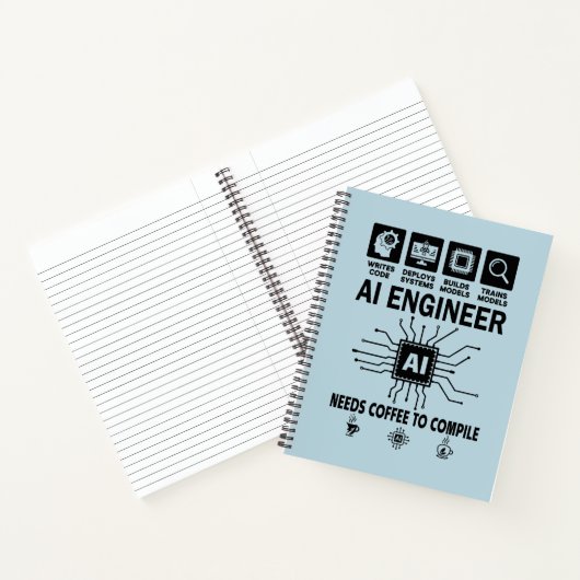 Funny AI Engineer Coding Programmer Developer Tech ノートブック (内部)