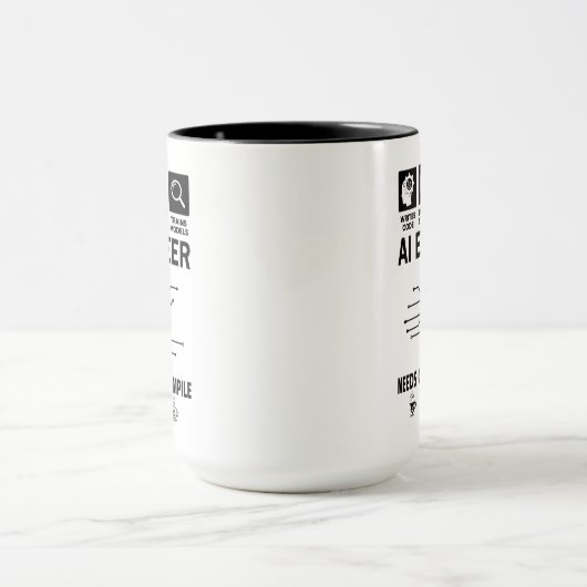 Funny AI Engineer Coding Programmer Developer Tech マグカップ (中央)