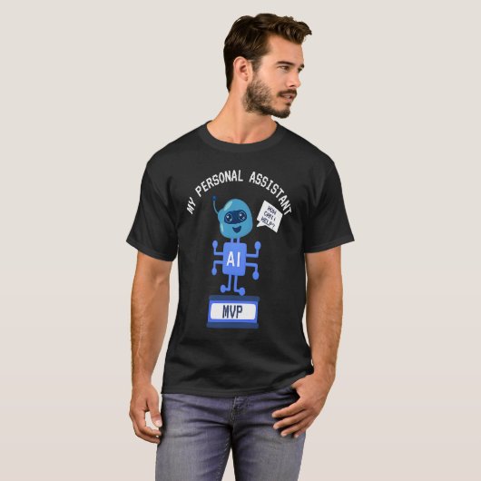 Funny AI MVP Personal Assistant Productivity Tシャツ (正面フル)