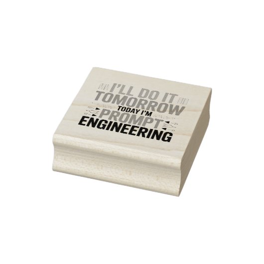 Funny AI Prompt Engineering Geek Quote ラバースタンプ (スタンプ)