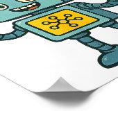 Funny Ai Robot With Ask Anything Quote _ Geek Tee  ポスター (角)