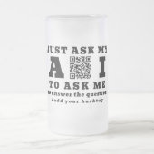 Funny AI Tech Specialist – Personalized QR Code フロストグラスビールジョッキ (中央)