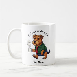 Funny Airedale Terrier Dog Business Suit Coffee コーヒーマグカップ