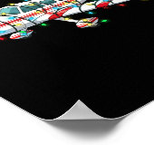 Funny Airplane Christmas Graphics Lights Lover Lon ポスター (角)