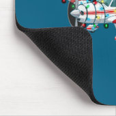 Funny Airplane Christmas Graphics Lights Lover Lon マウスパッド (コーナー)